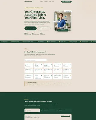 Dental Insurance & Billing Transparency Website Template