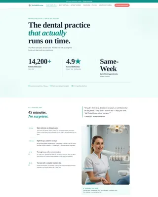 Dental Practice Trust & Anxiety Conversion Website Template