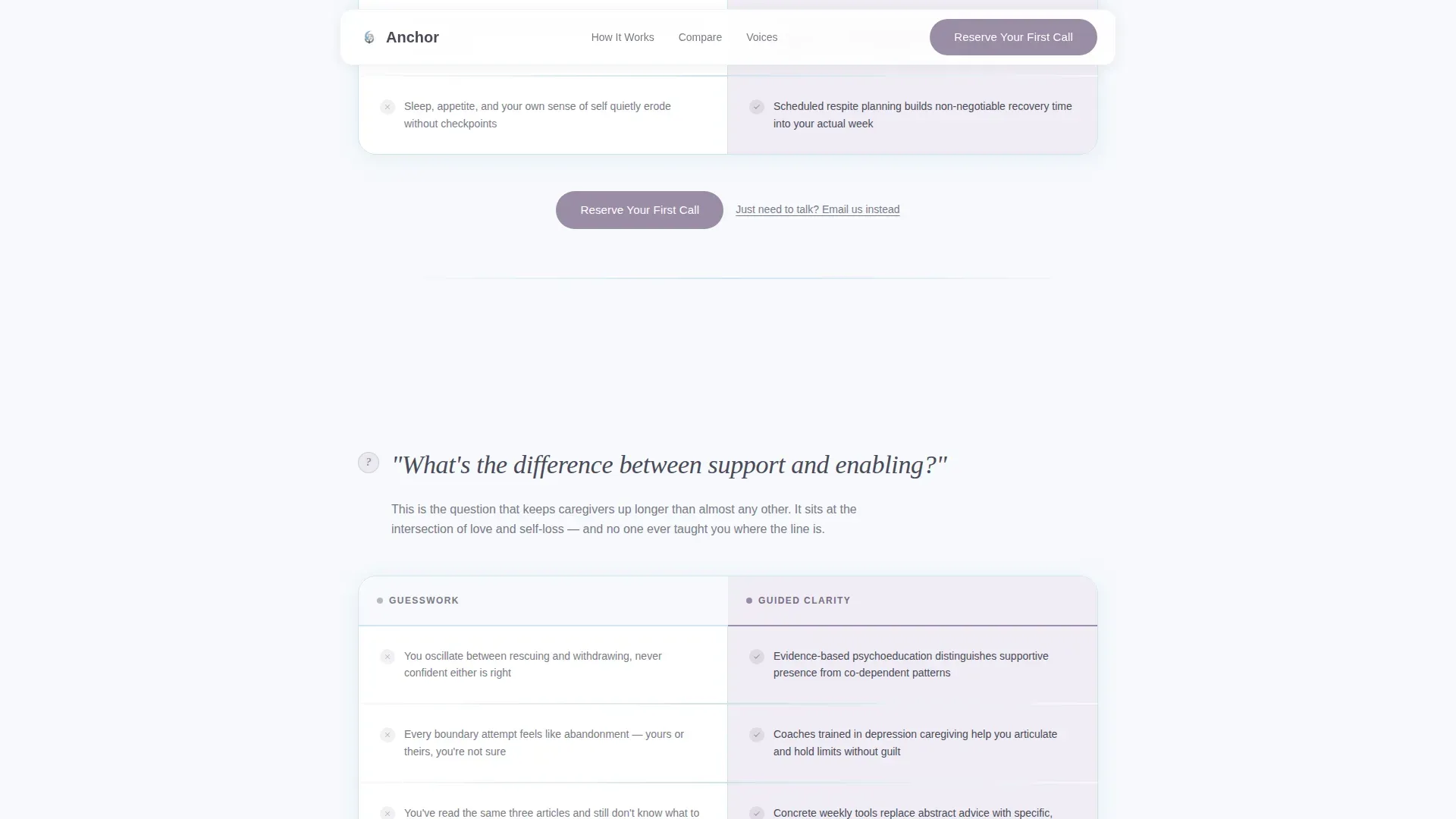 Depression Care Booking Website Template
