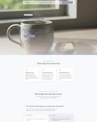 Depression Care Booking Website Template