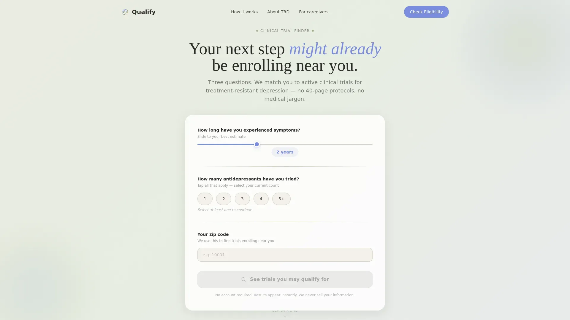 Clinical Trials Landing page Template