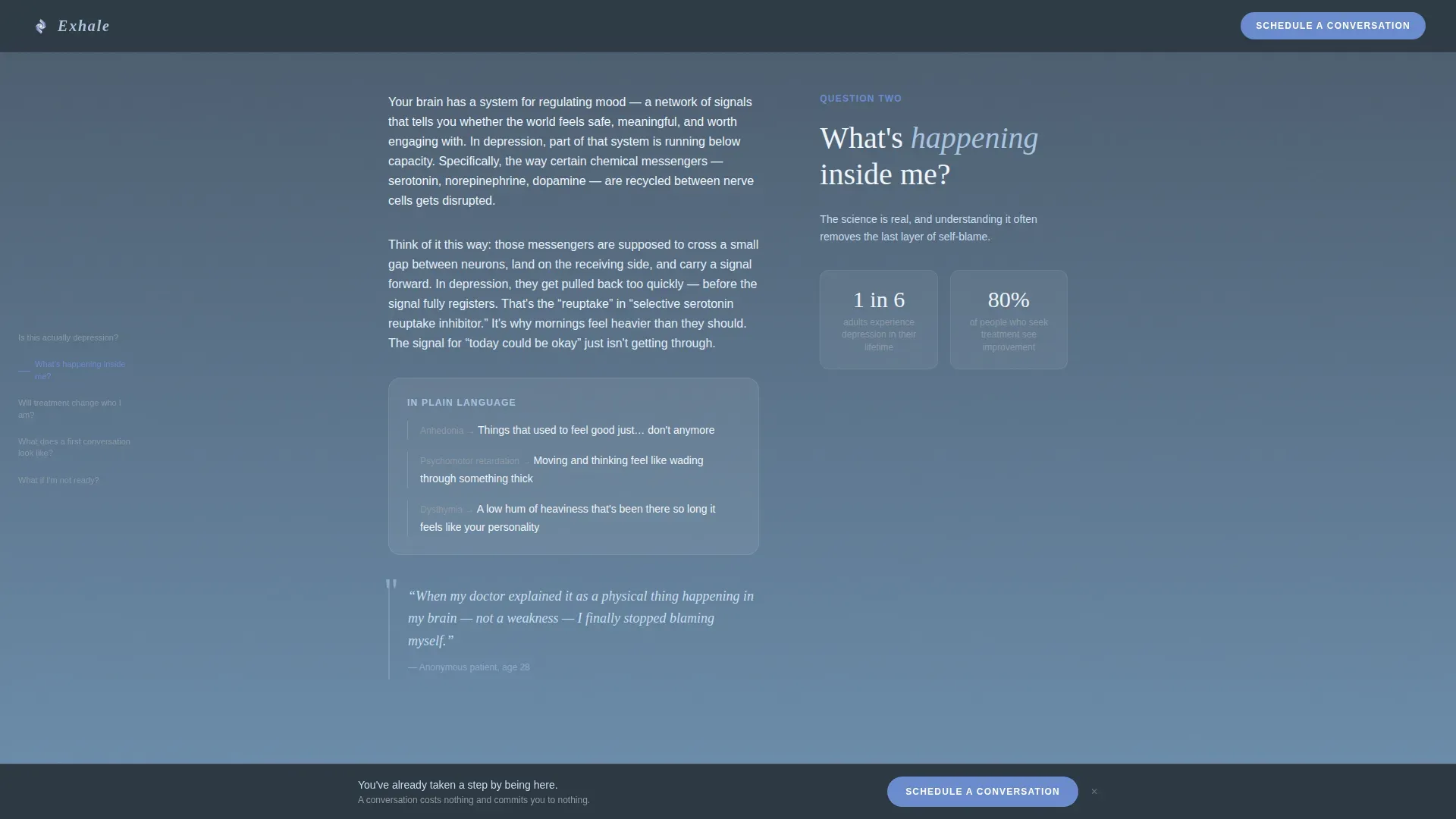 Depression Education Landing Page Template