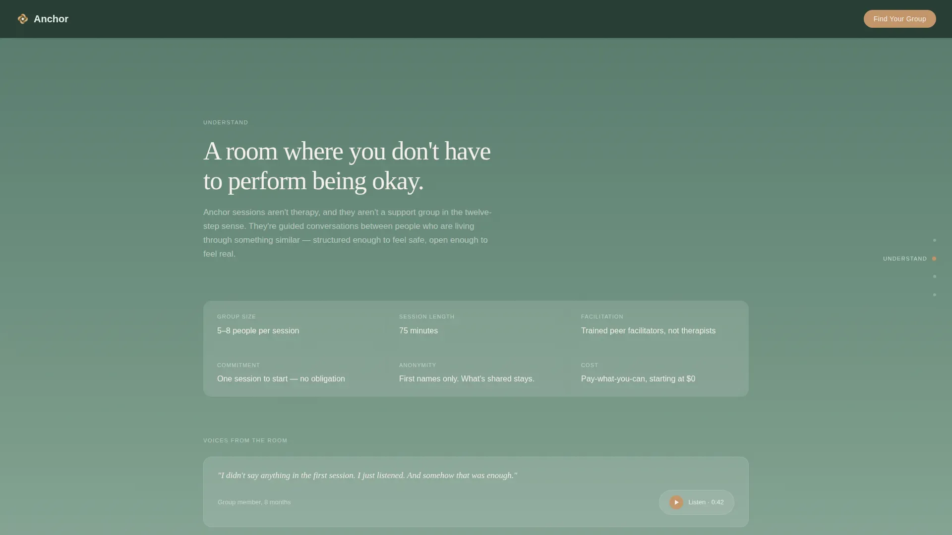 Depression Support Group Landing Page Template