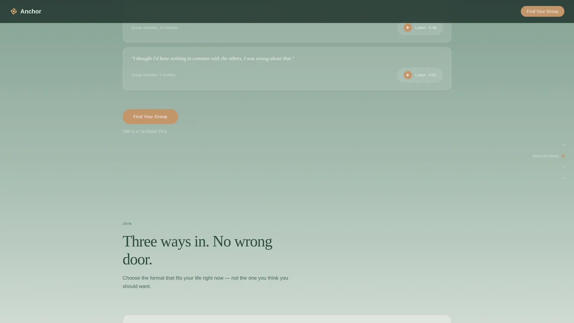 Depression Support Group Landing Page Template