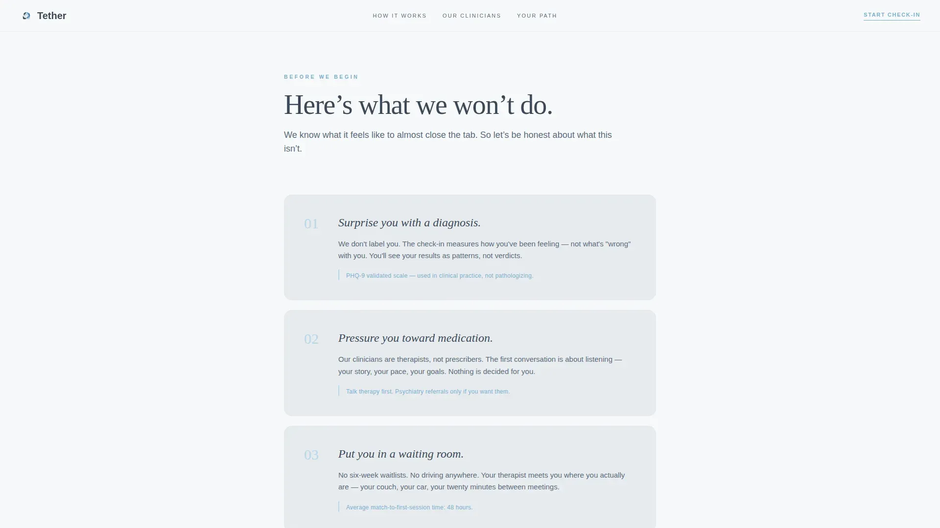 Depression Telehealth Landing Page Template