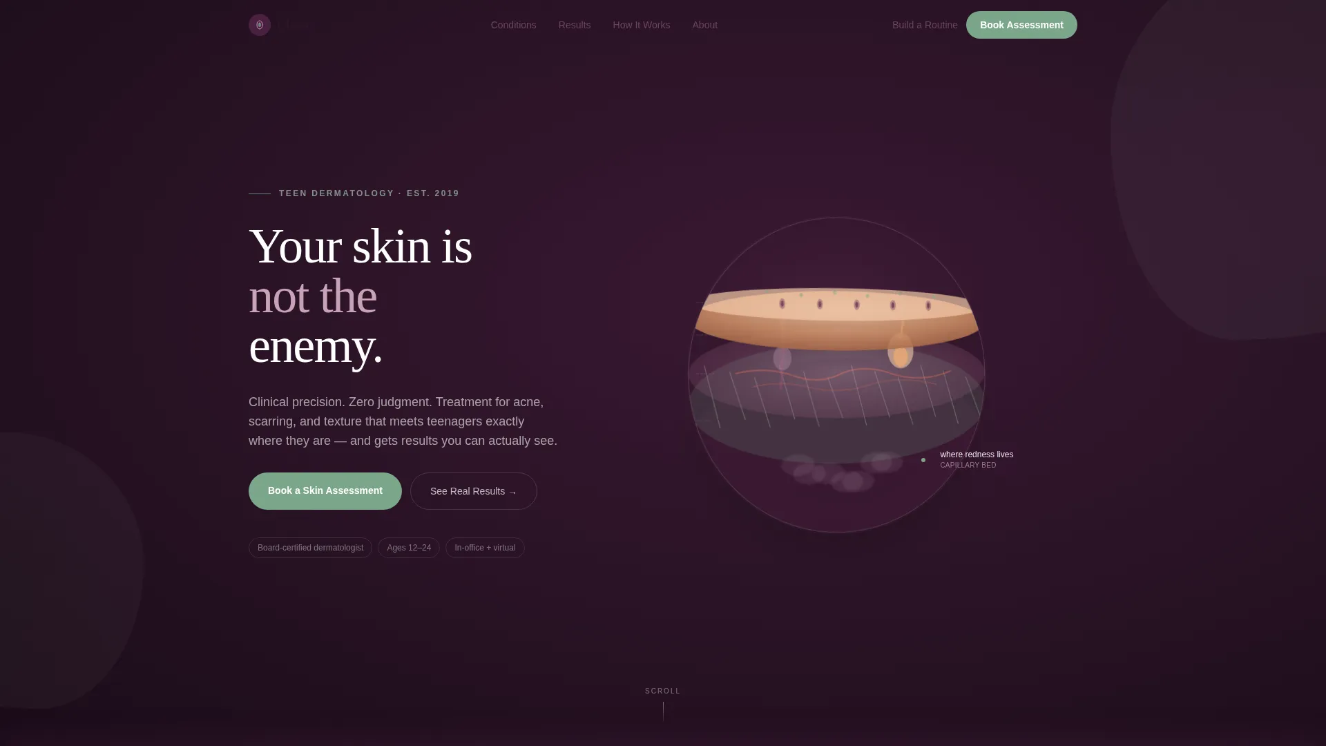 Transformative Dermatology | Free Website Template | Rocket