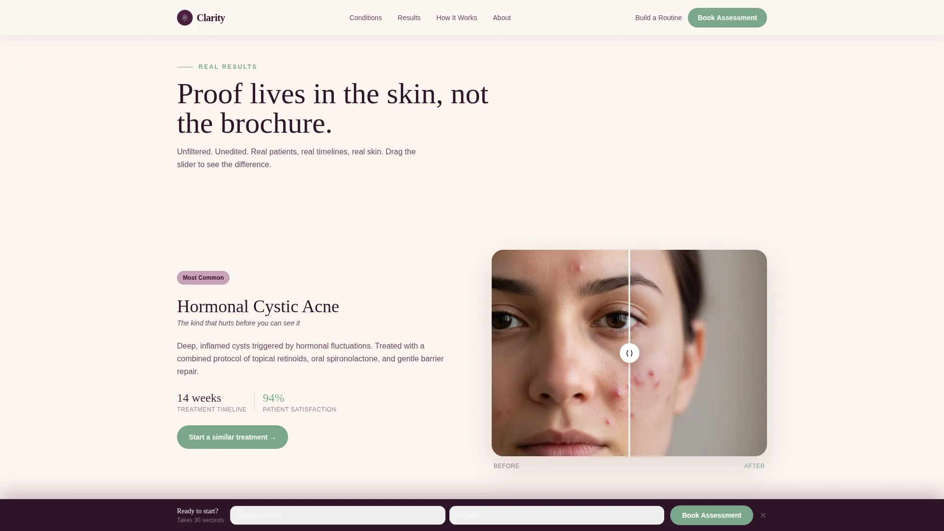 Transformative Dermatology | Free Website Template | Rocket