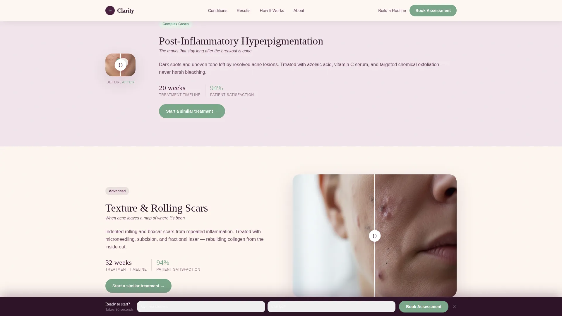 Transformative Dermatology | Free Website Template | Rocket