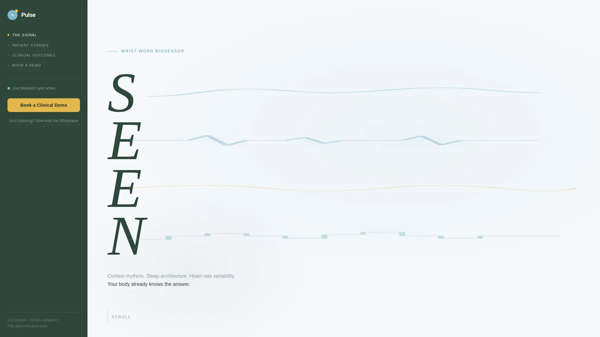 Depression Wearable Monitor Landing Page Template