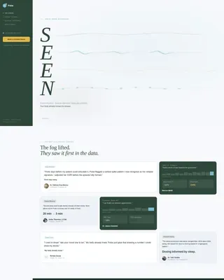 Depression Wearable Monitor Landing Page Template
