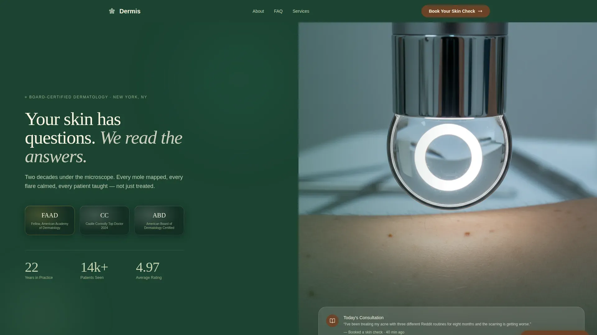 Dermatologist Appointment Booking Landing Page