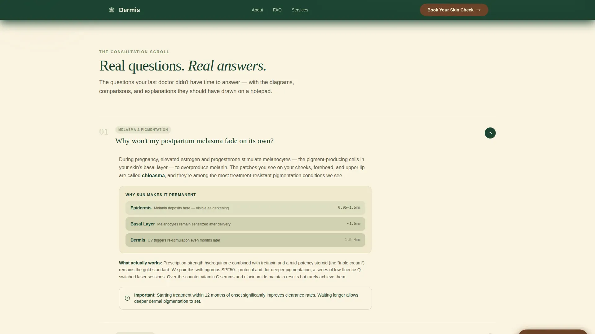 Dermatologist Appointment Booking Landing Page