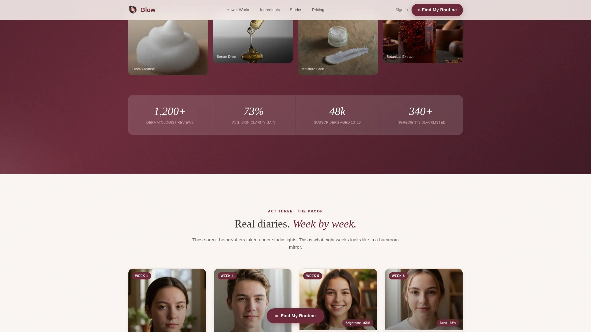 Radiant Teenskin | Free Website Template | Rocket