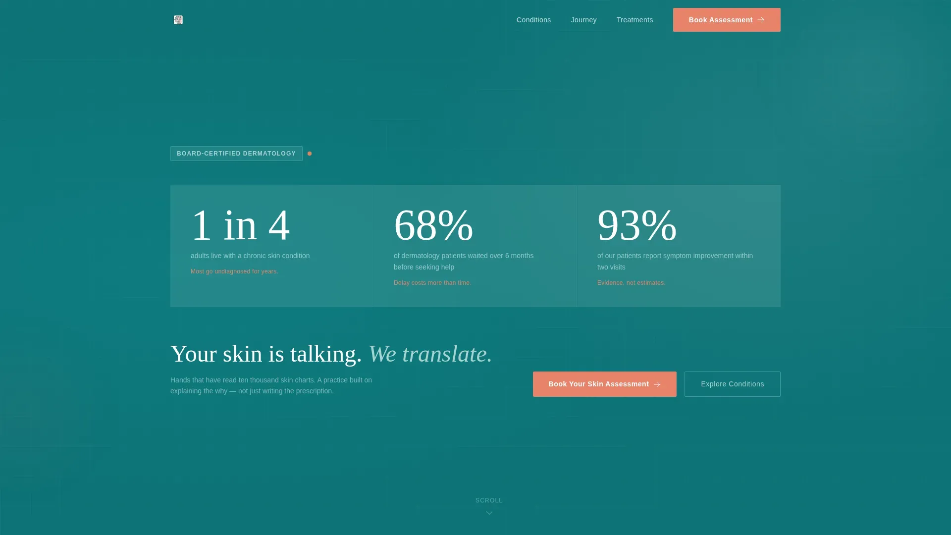 Dermatologist Patient Education Landing Page