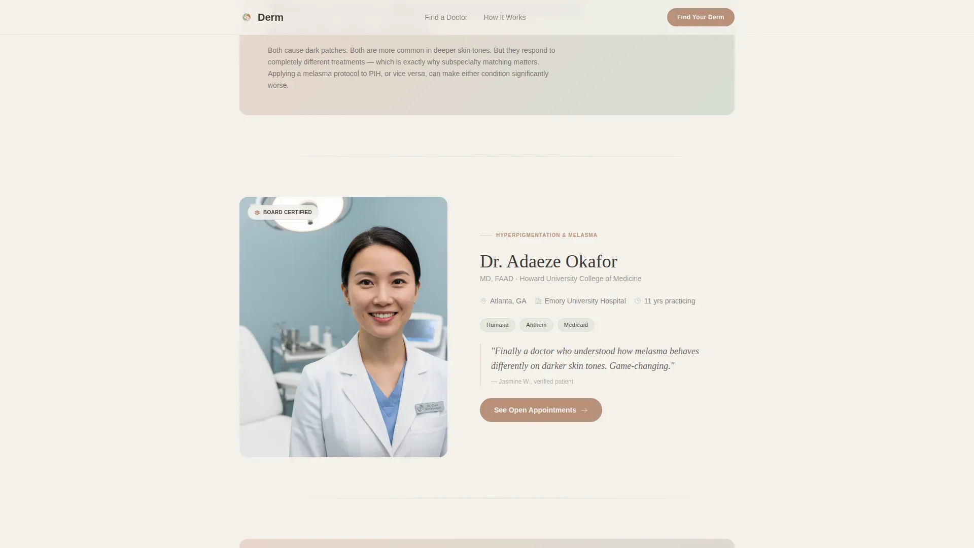 Provider Directory Landing Page Template
