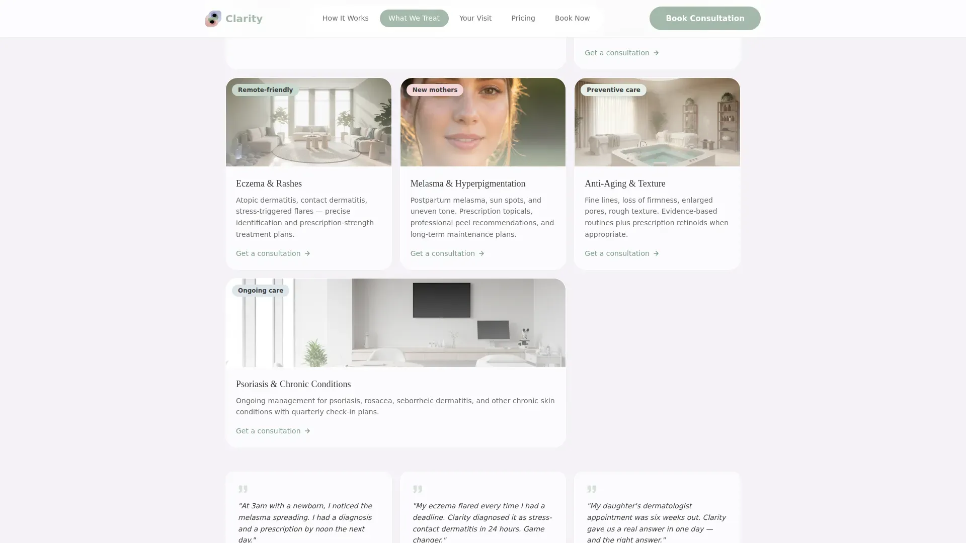 Virtual Consultation Landing Page Template