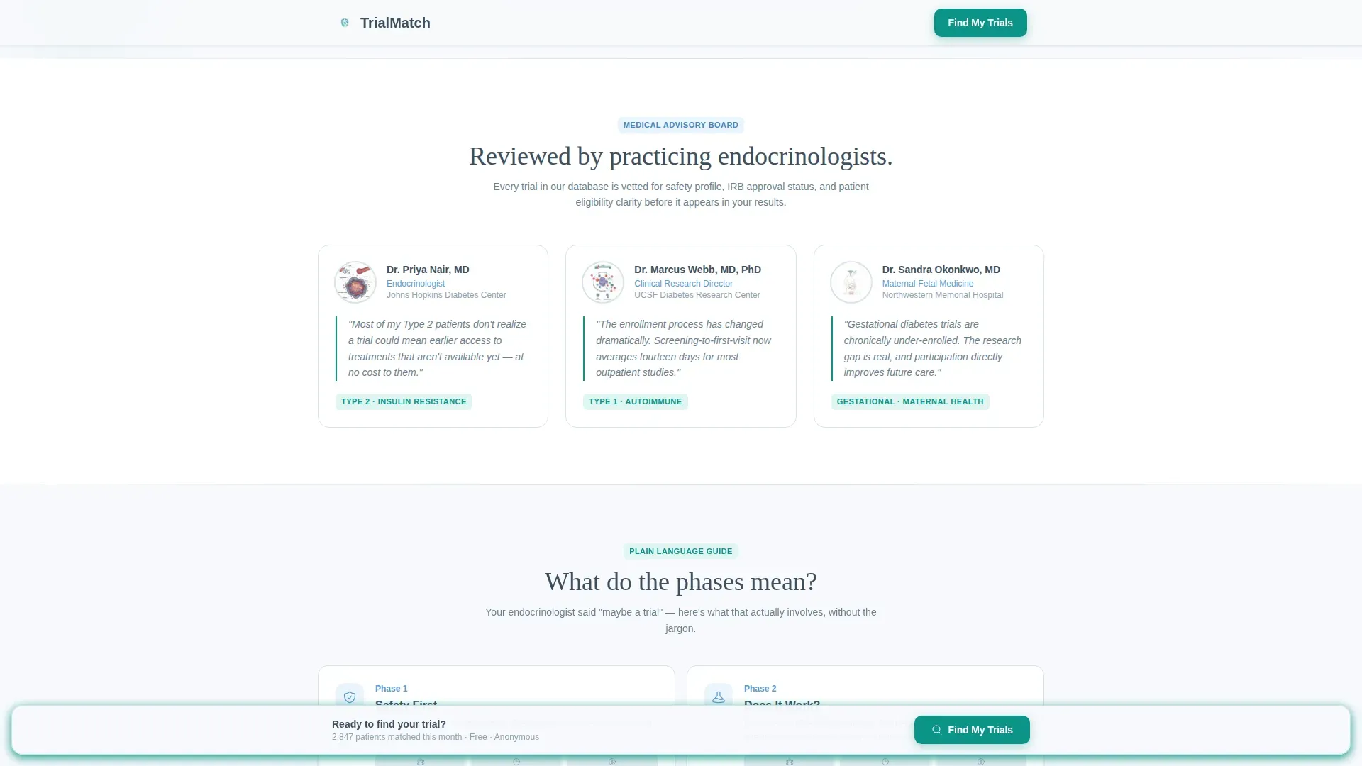 Clinical Trials Landing Page Template