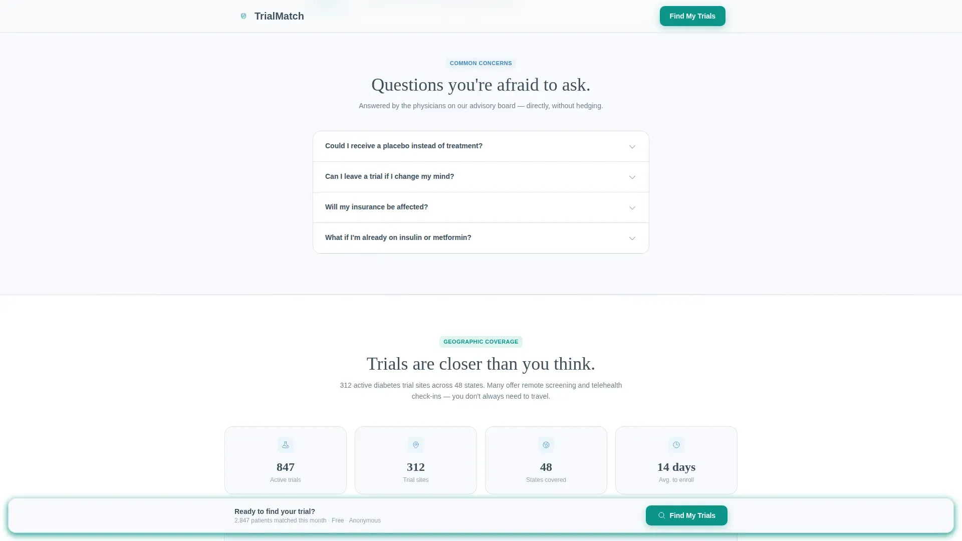 Clinical Trials Landing Page Template