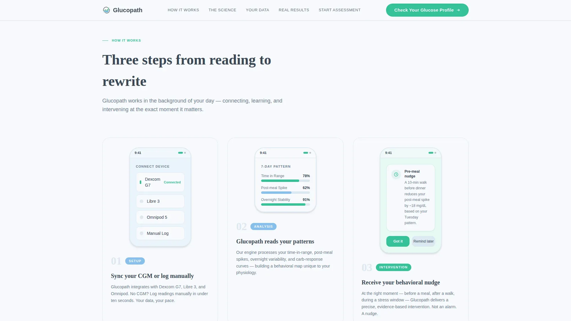 Diabetes Digital Therapy App Landing Page Template