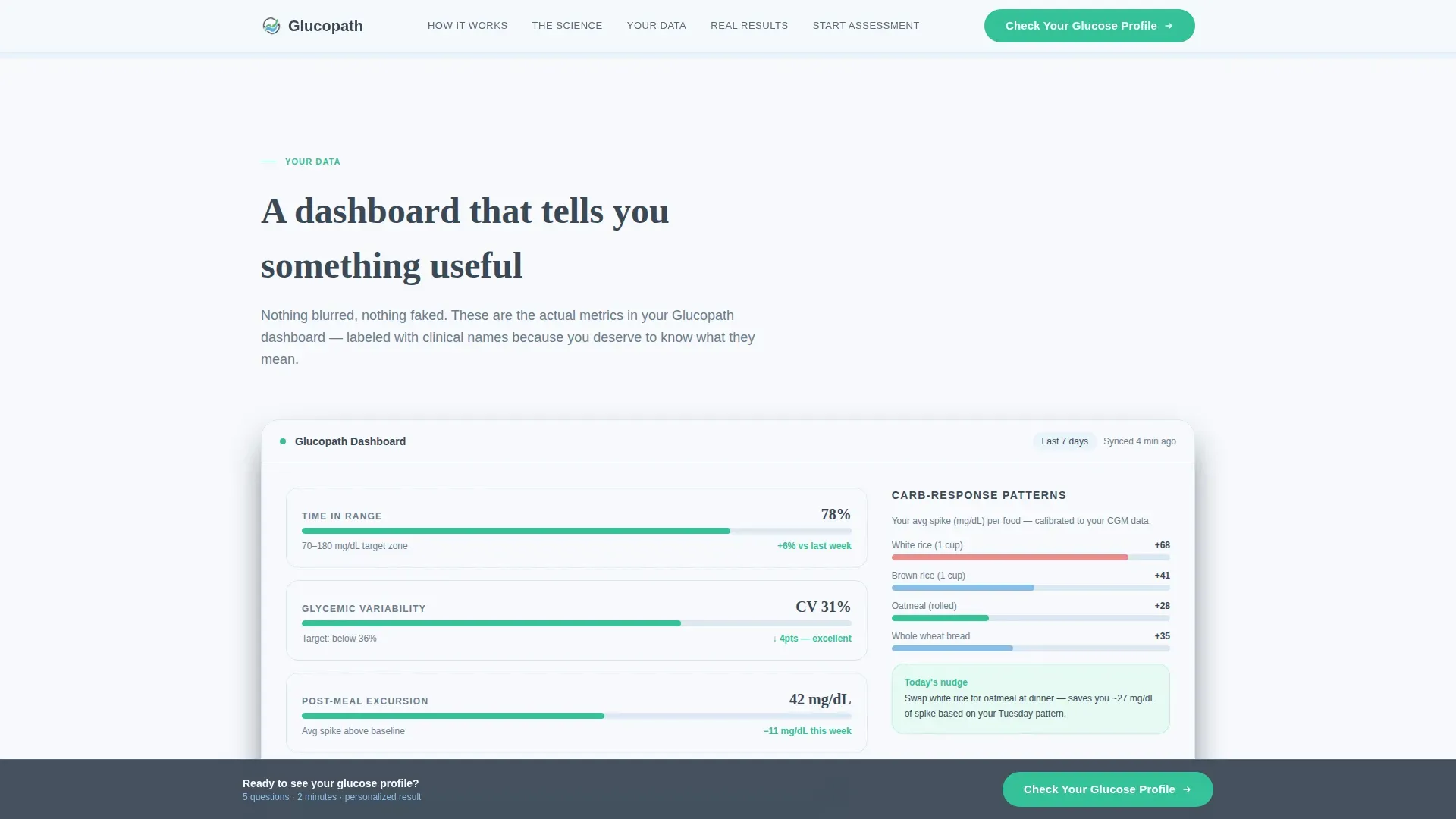 Diabetes Digital Therapy App Landing Page Template