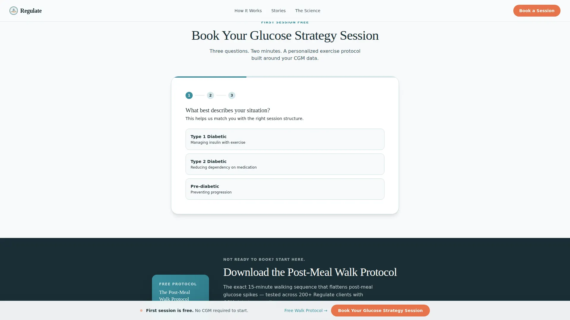 Diabetes Exercise Coaching Landing Page Template