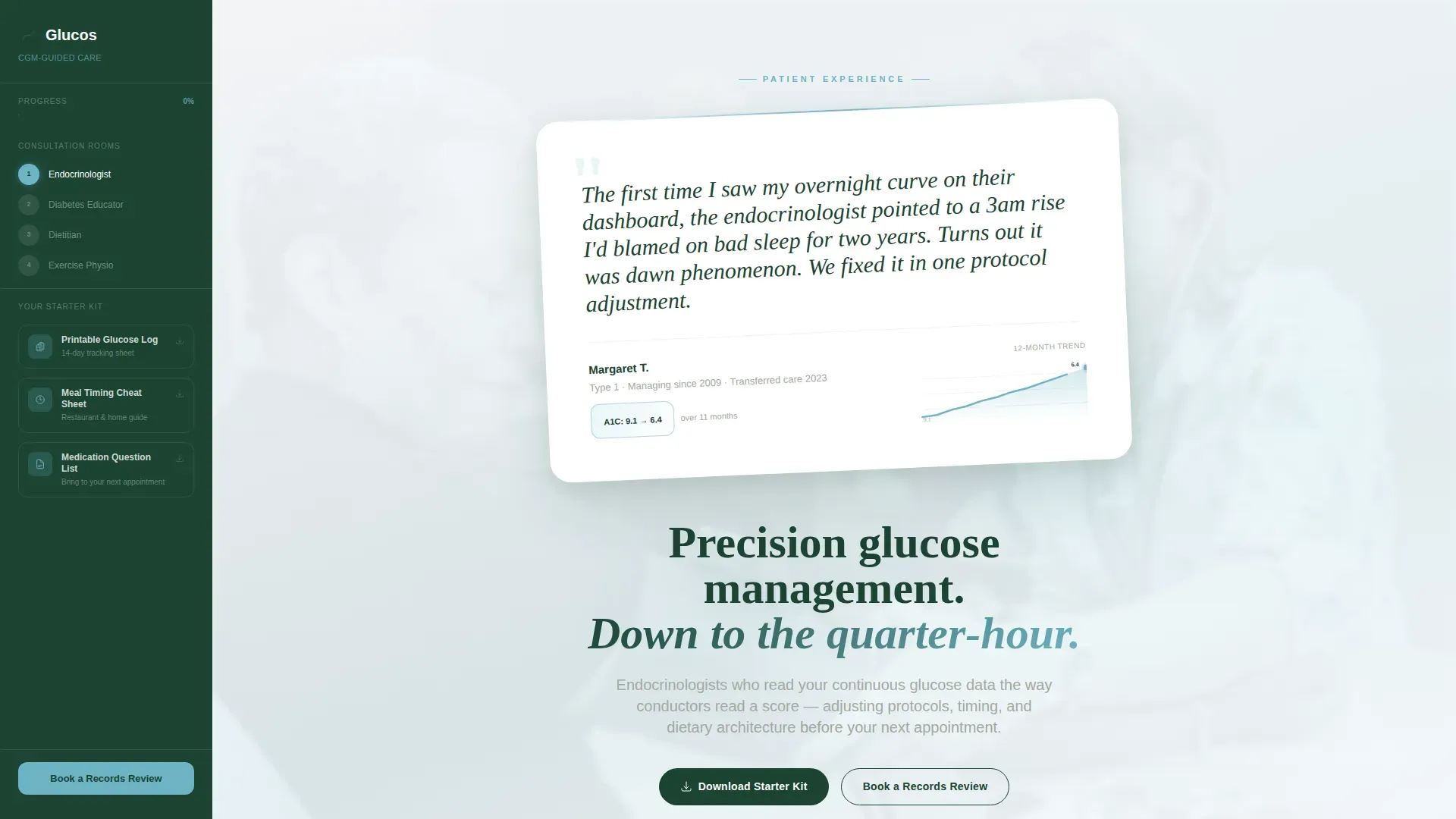 Diabetes Specialist Clinic Landing Page Template
