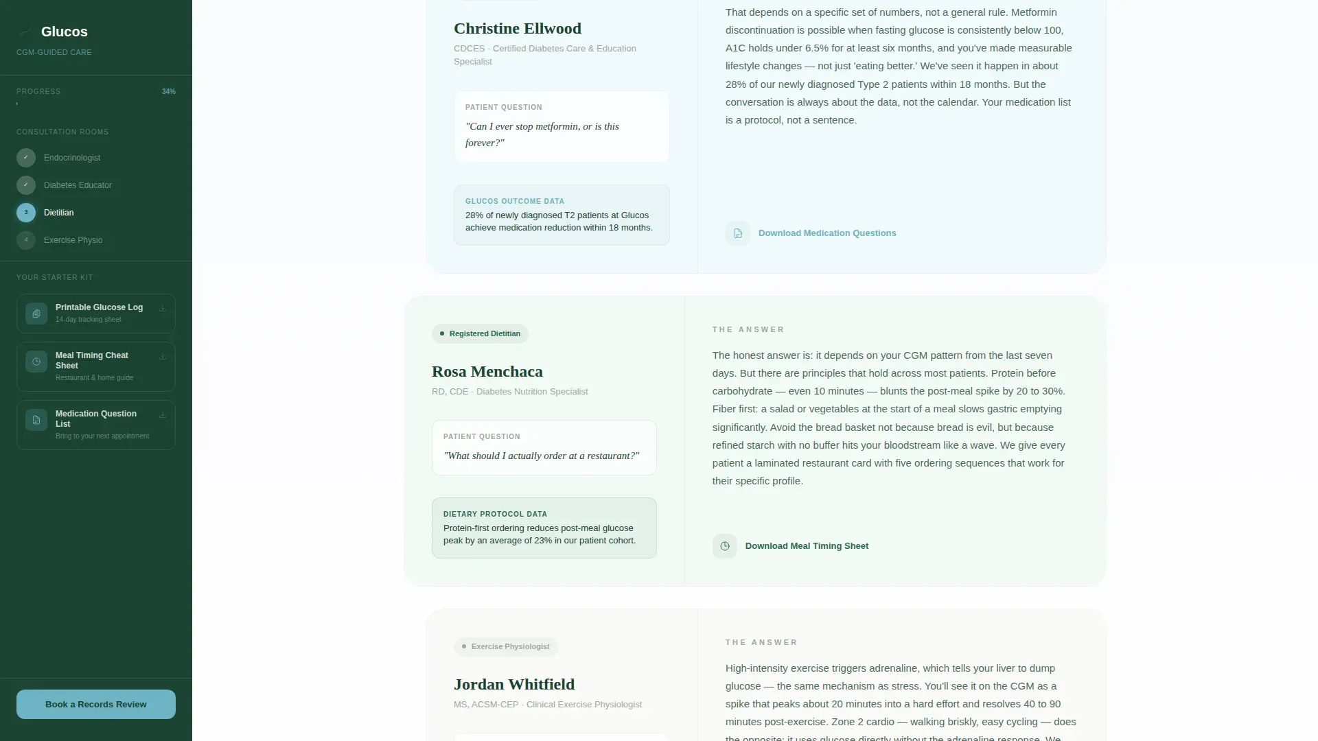 Diabetes Specialist Clinic Landing Page Template