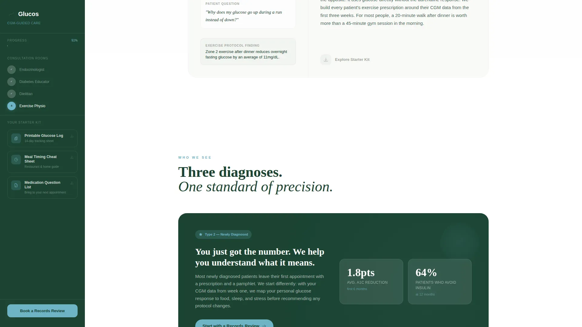 Diabetes Specialist Clinic Landing Page Template