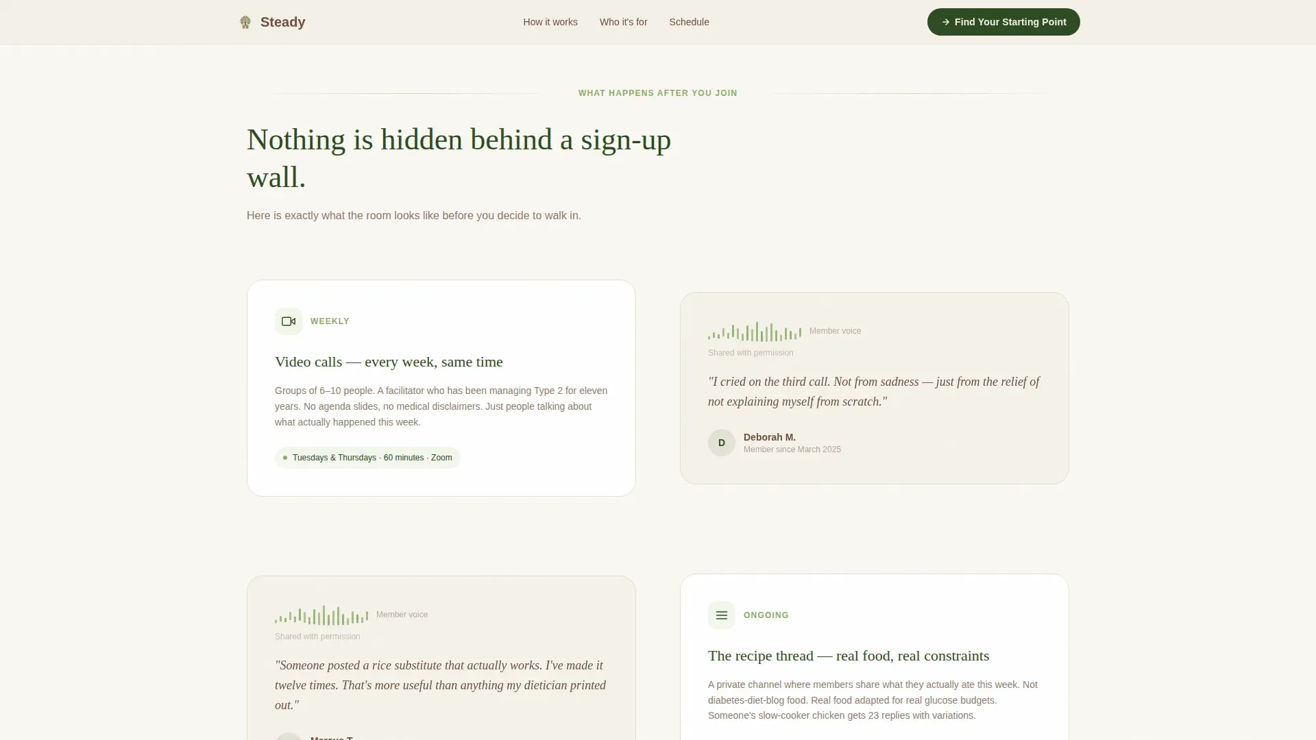 Diabetes Support Group Landing Page Template