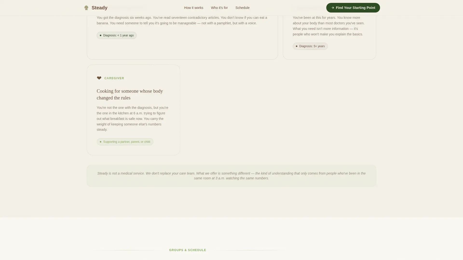 Diabetes Support Group Landing Page Template