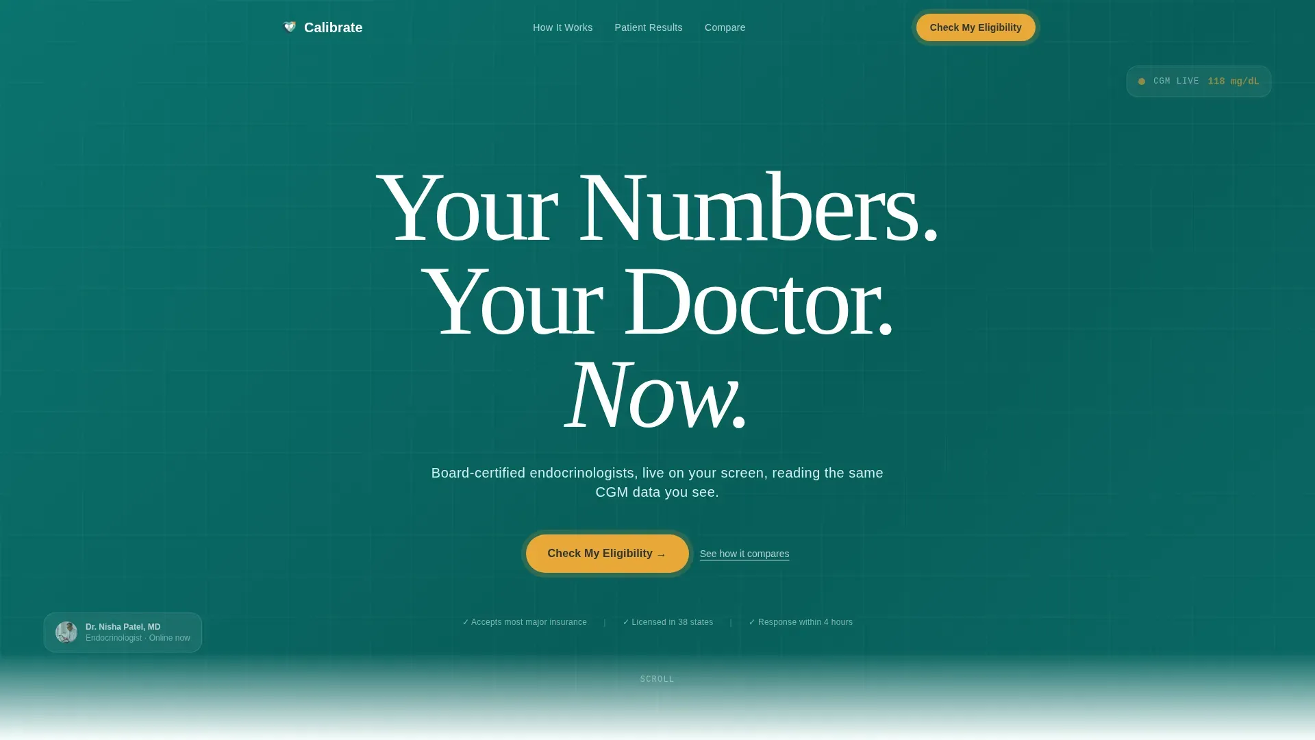 Diabetes Telehealth Landing Page Template