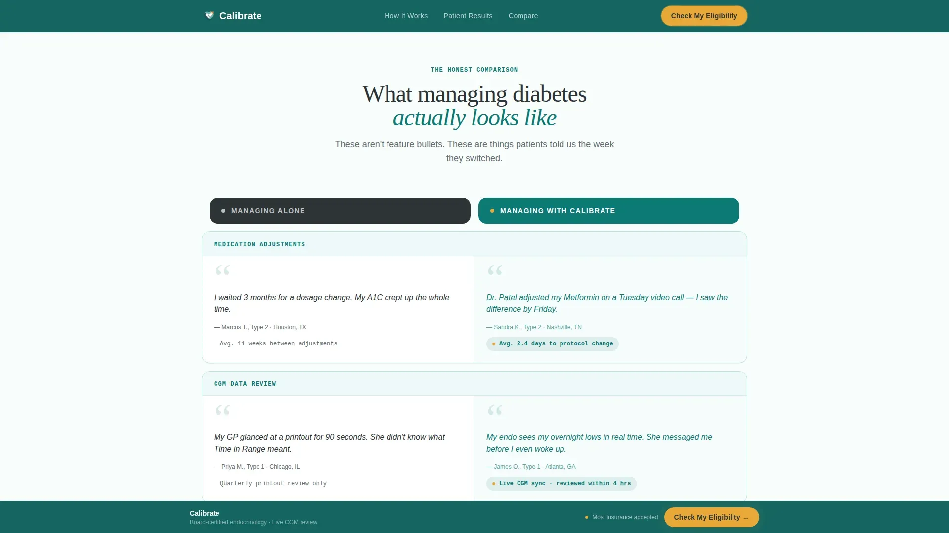 Diabetes Telehealth Landing Page Template