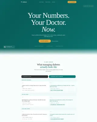 Diabetes Telehealth Landing Page Template
