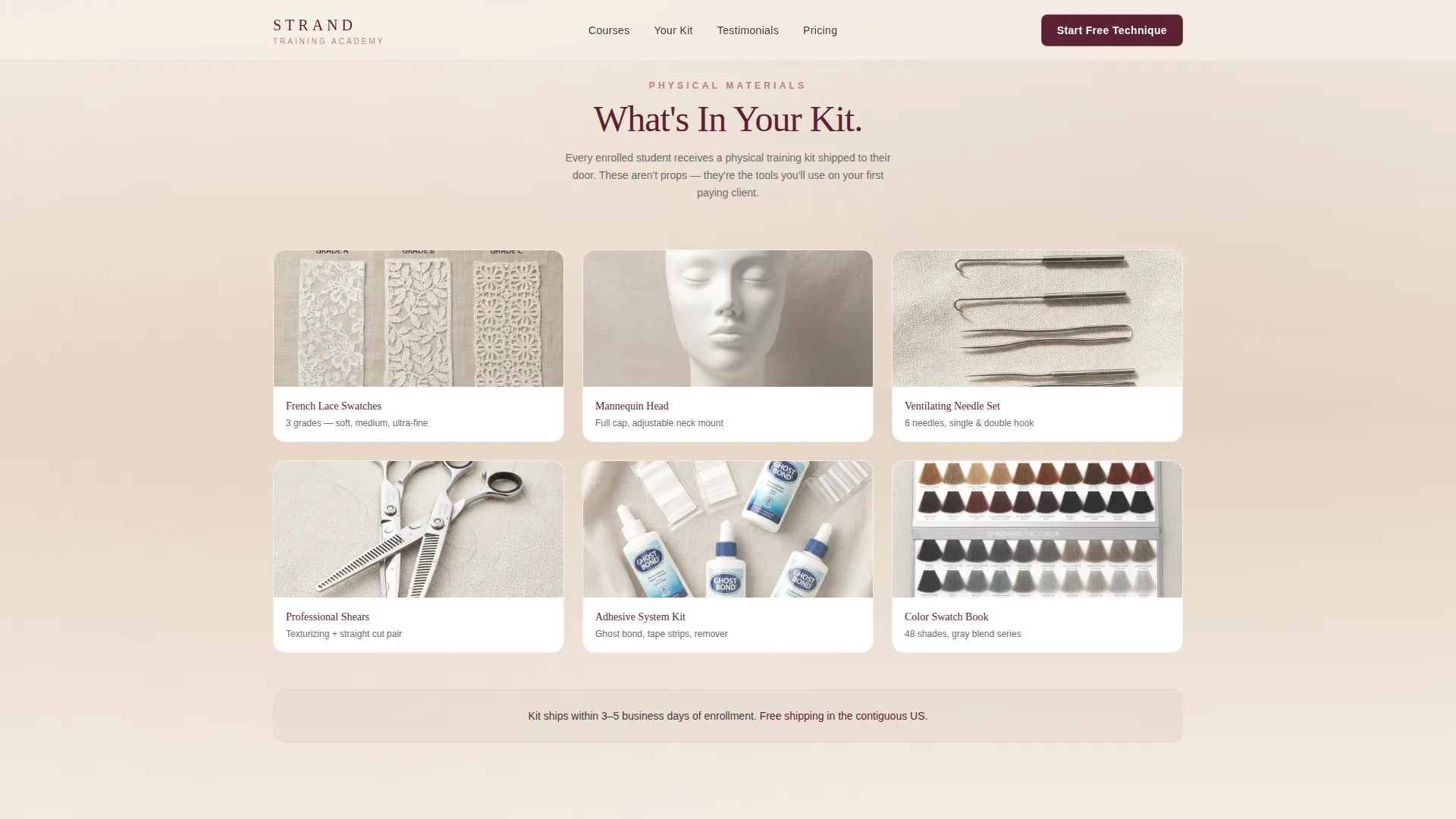 Wig & Topper Training Academy Landing Page Template
