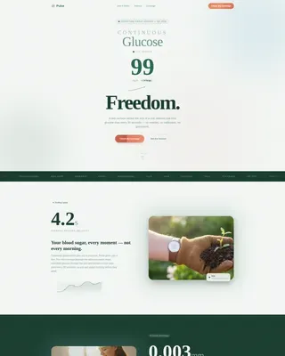CGM Landing Page Template for Diabetes Wearables
