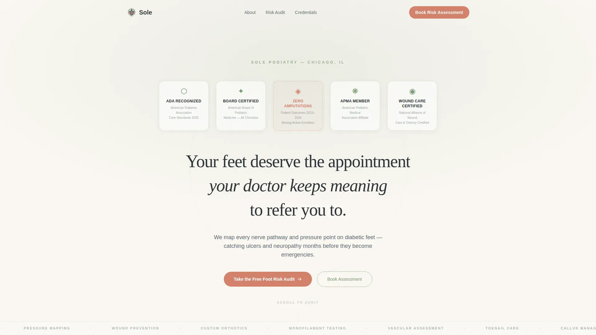 Diabetic Foot Care Clinic Landing Page Template