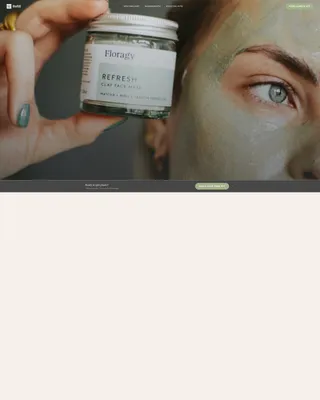 Organic & Natural Beauty Brand Blog Website Template