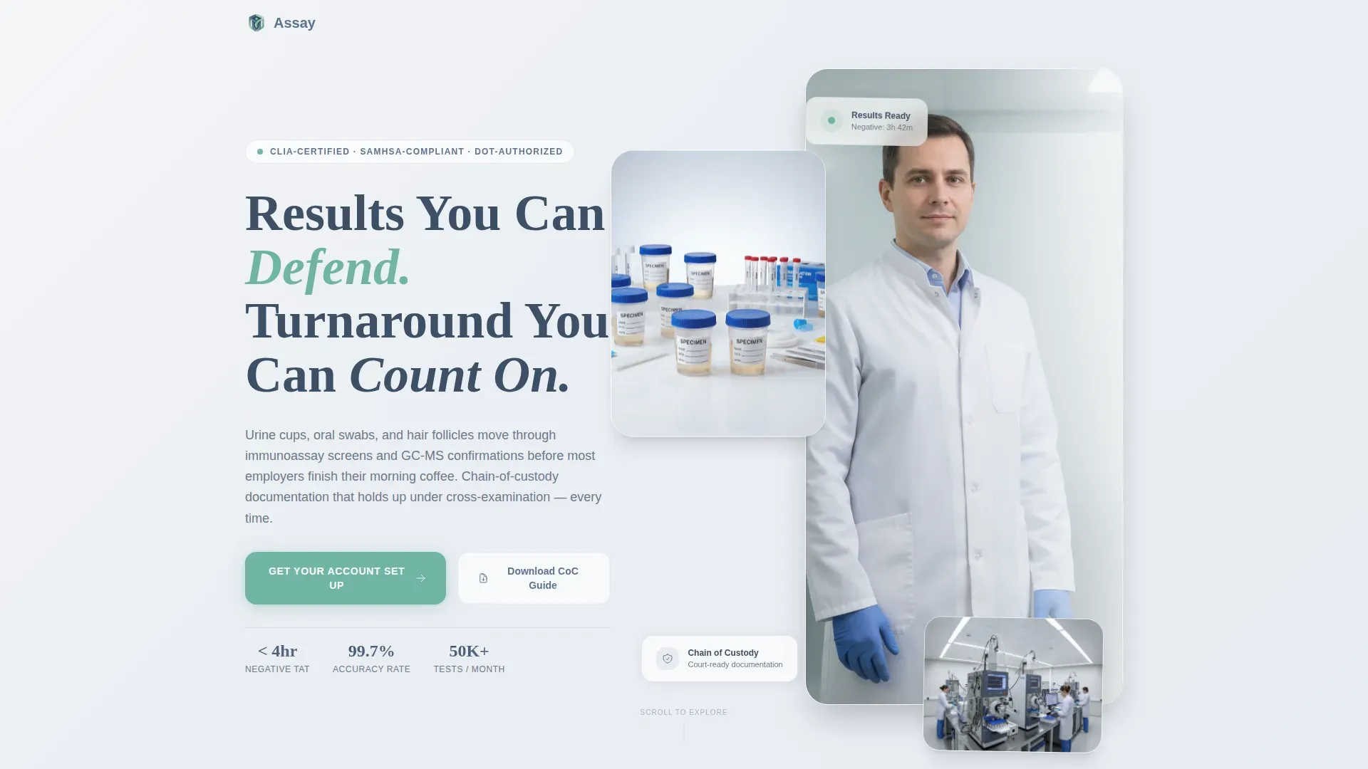 Testing Laboratory Landing Page Template