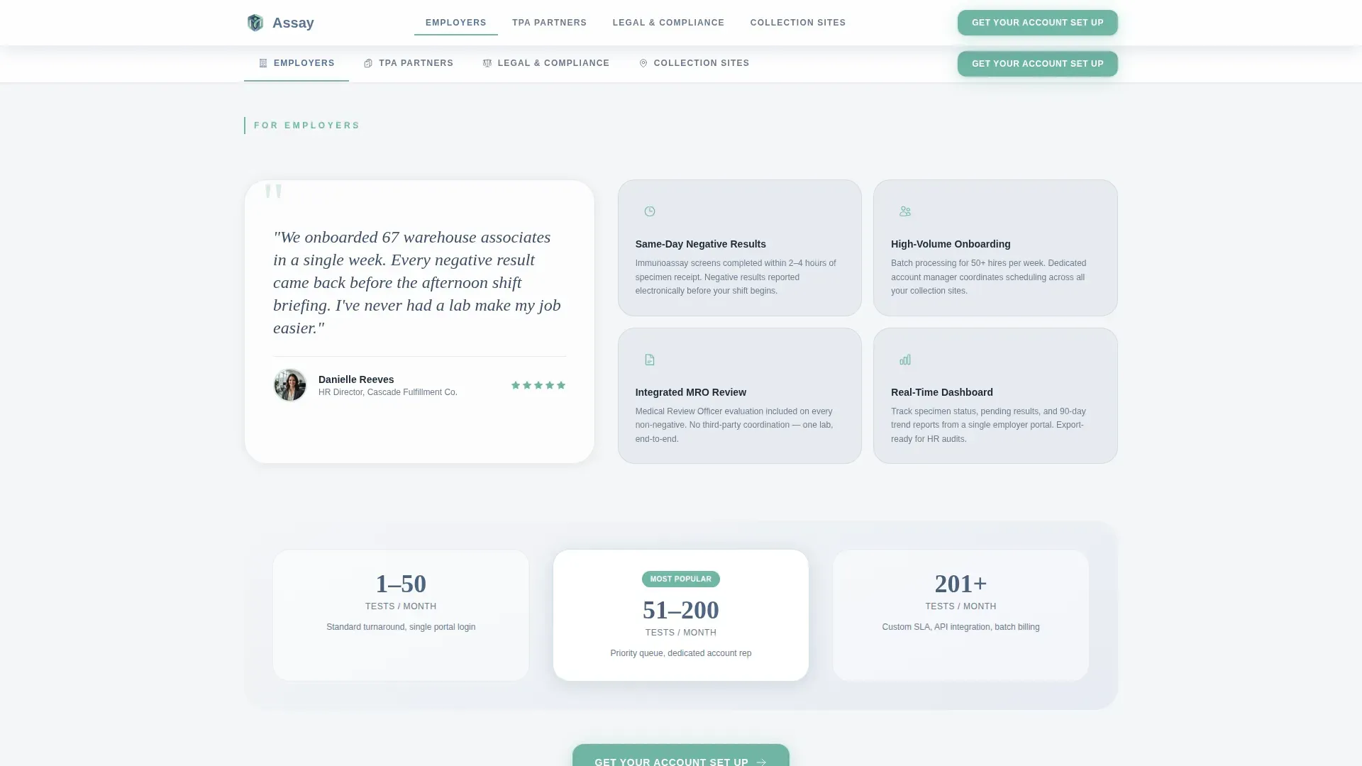 Testing Laboratory Landing Page Template