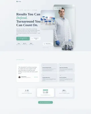 Testing Laboratory Landing Page Template