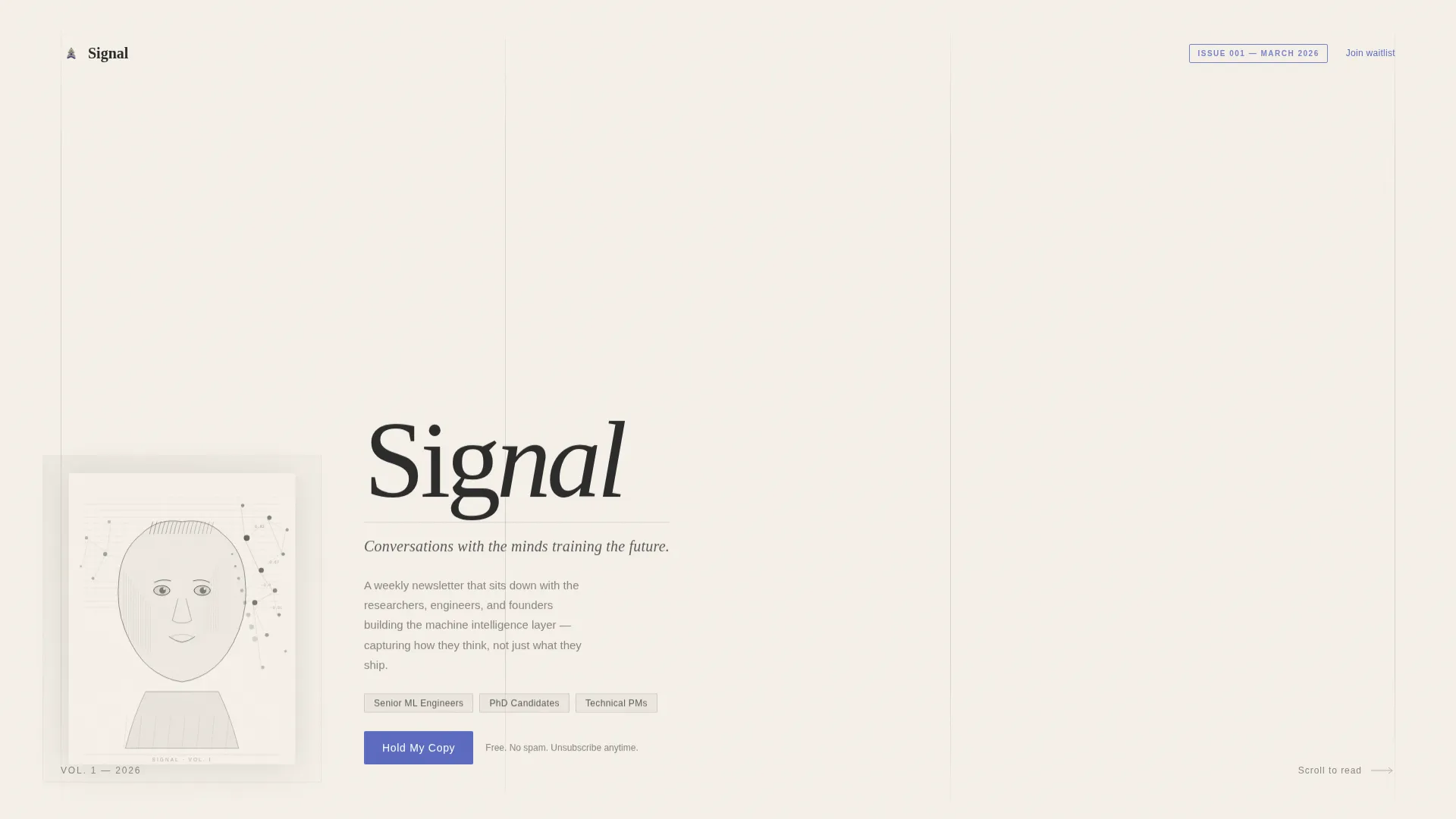 AI Newsletter Landing Page Template | Waitlist