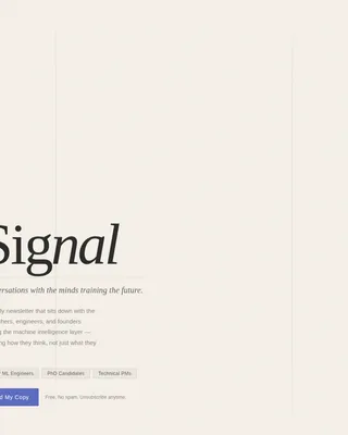 AI Newsletter Landing Page Template | Waitlist