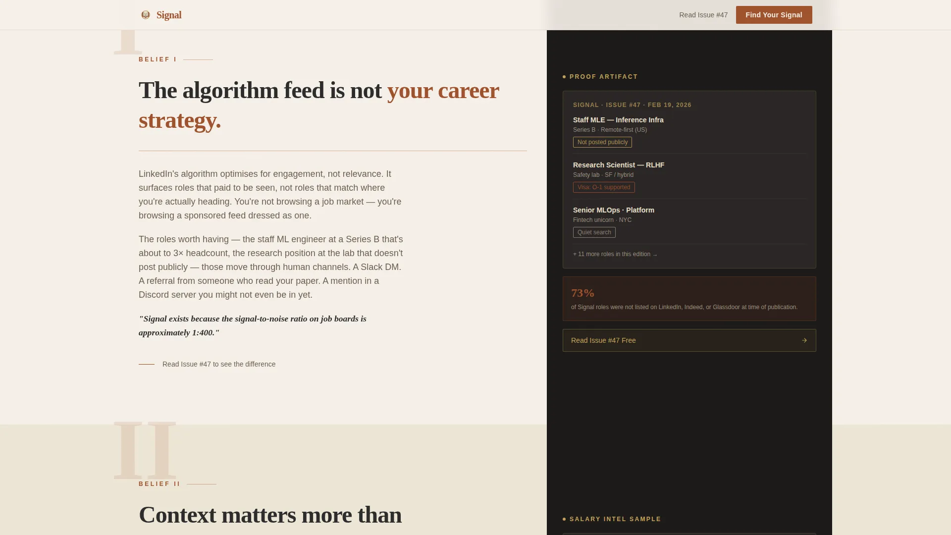 ML Jobs Newsletter Landing Page Template