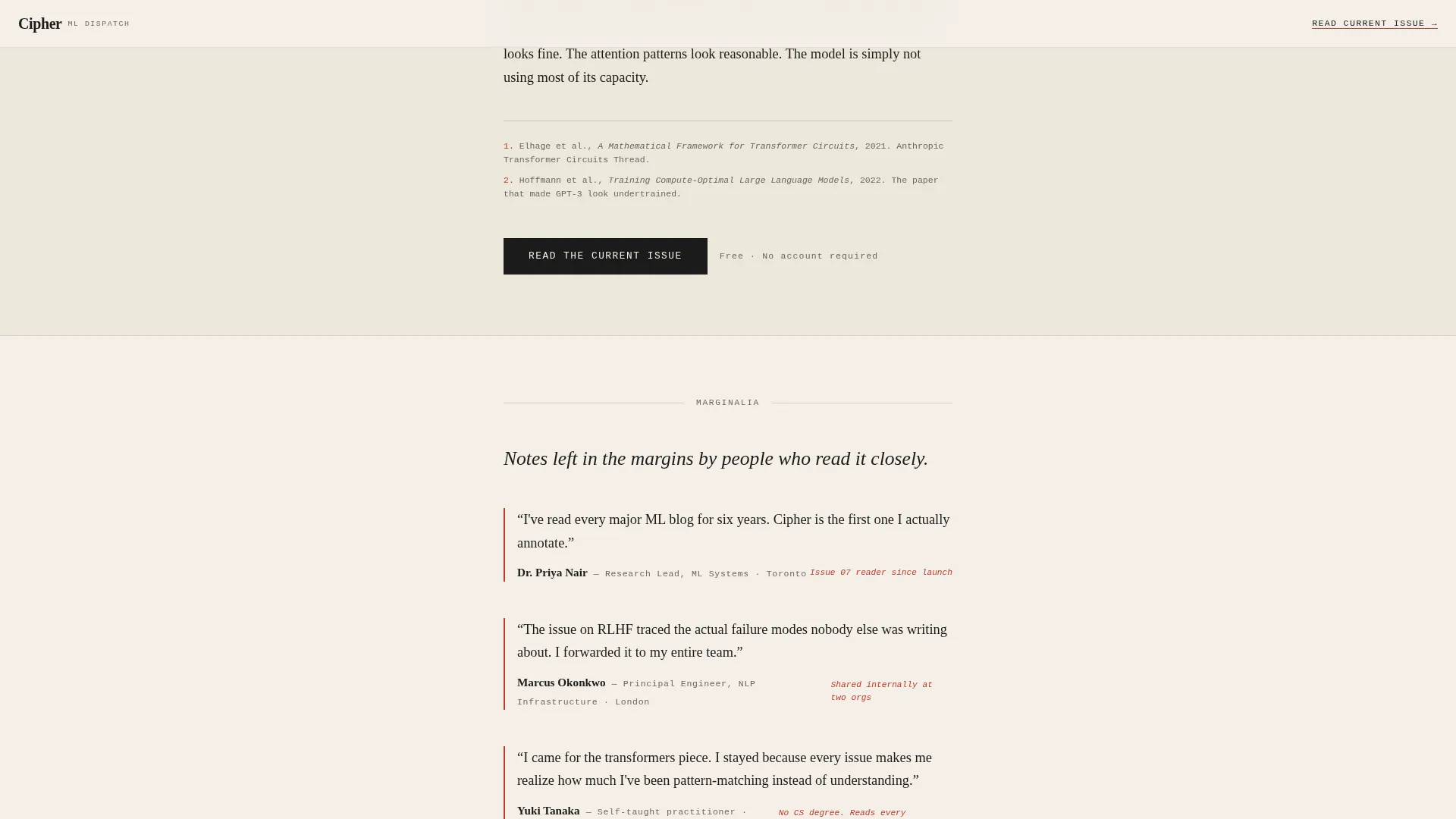 AI & Machine Learning Newsletter Landing Page Template