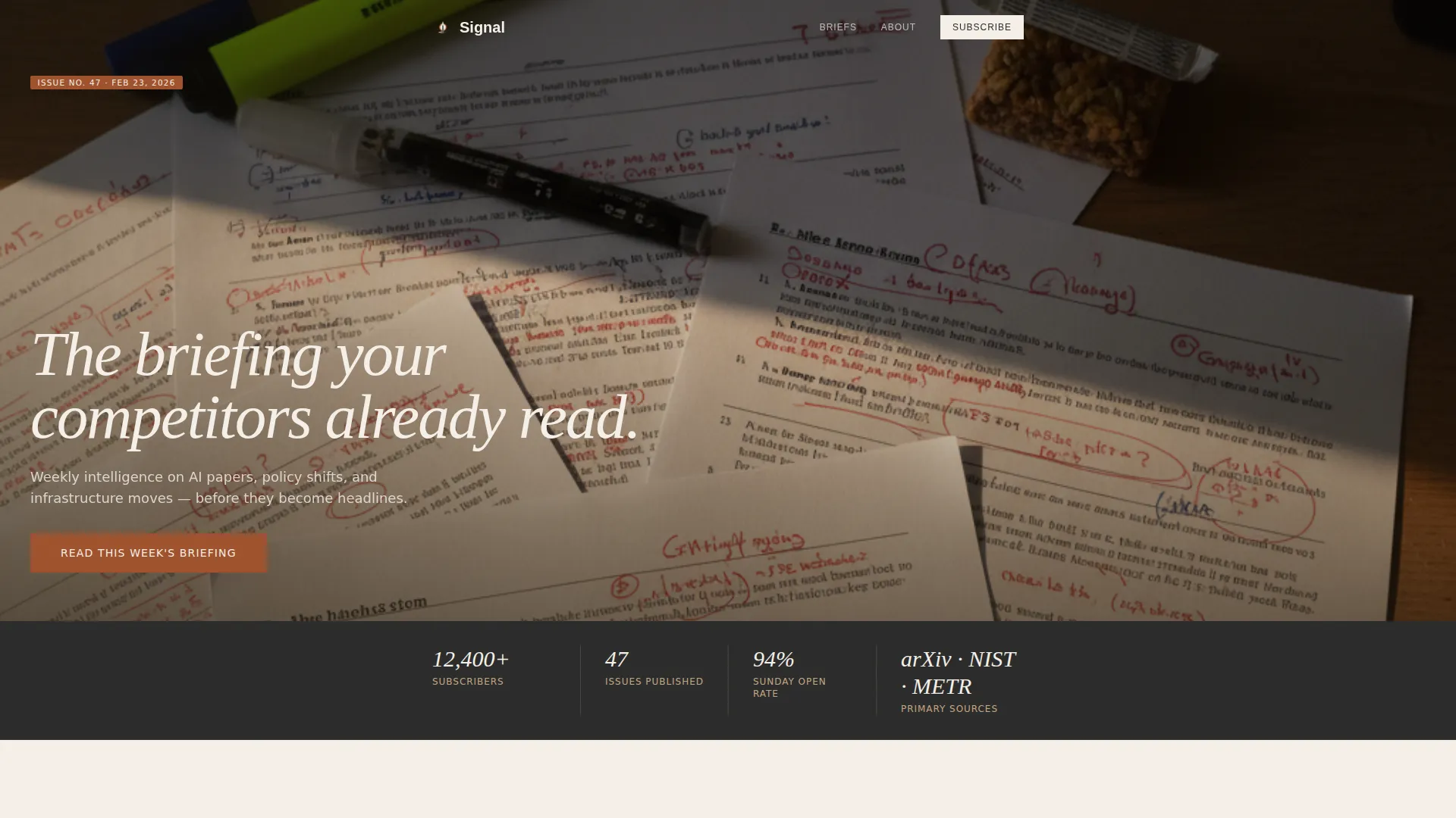 AI Blog Landing Page Template, Editorial Briefing