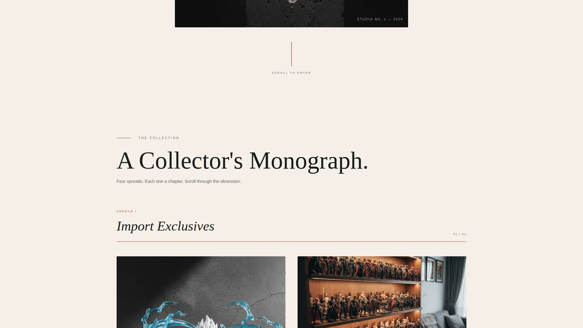 Curated Collector | Free Website Template | Rocket