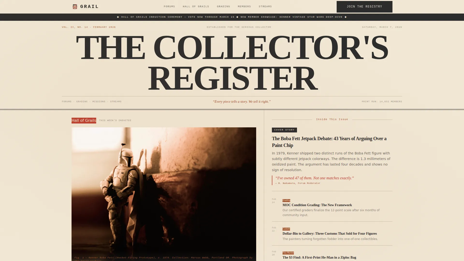 Editorial Collector | Free Website Template | Rocket