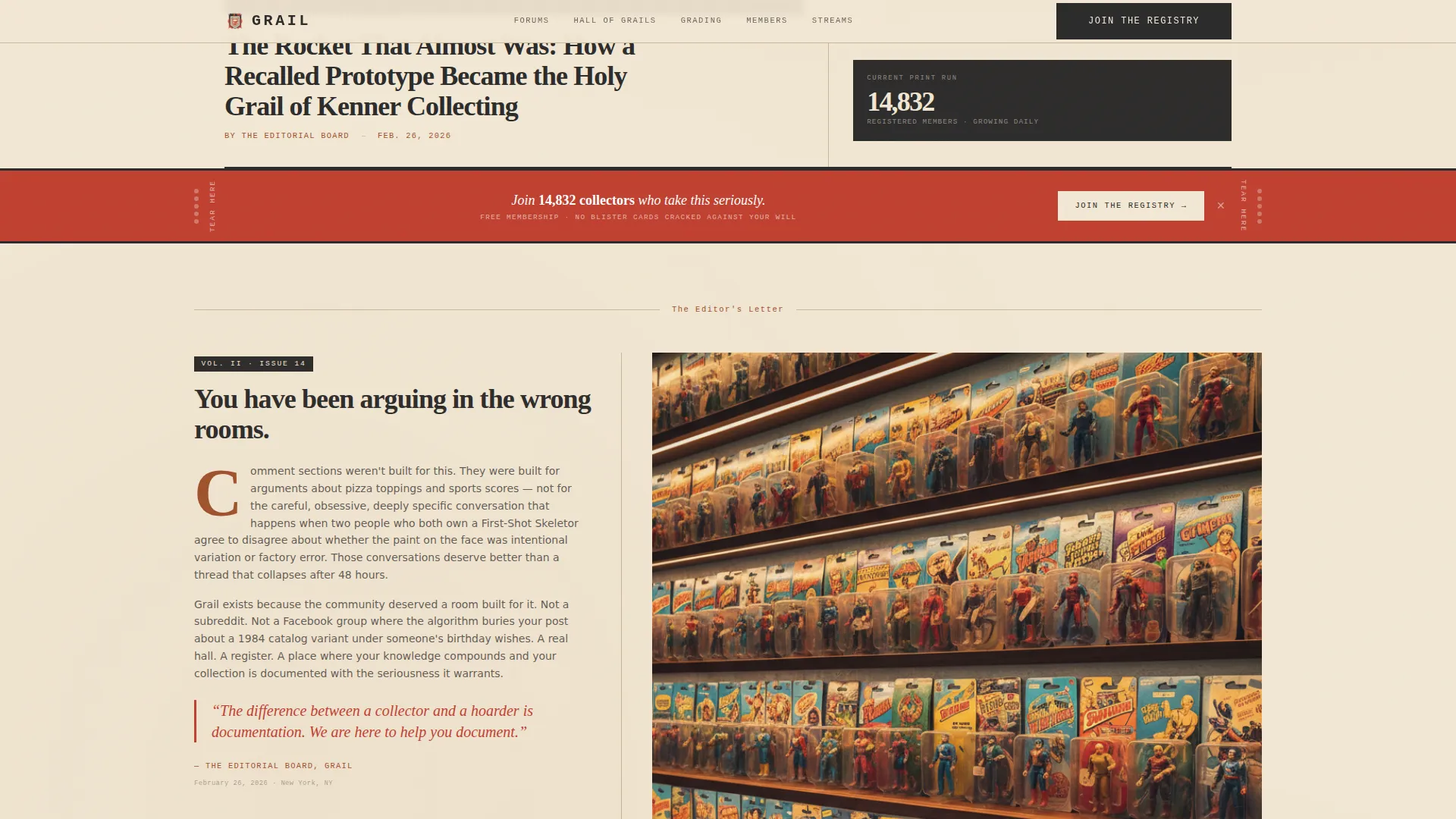 Editorial Collector | Free Website Template | Rocket