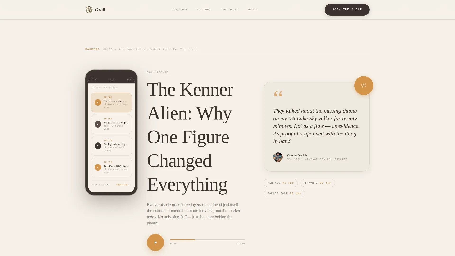 Nostalgic Podcast | Free Website Template | Rocket