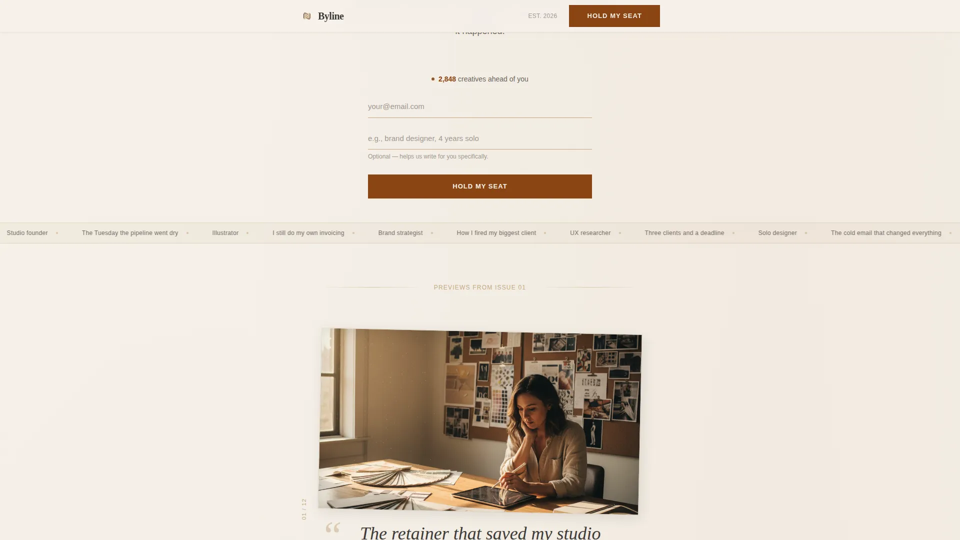 Agency & Freelance Newsletter Pre-Launch Website Template